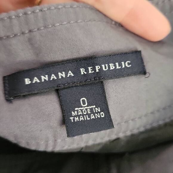 Banana Republic Women's Wool Blend A-line Button Down Midi Skirt Gray Size 0 - Picture 7 of 8